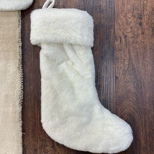 Cozy White Faux Fur Christmas Stocking from target
